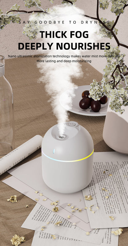 270ML Air Humidifier Cool Mist Aroma Diffuser LED Night Light  power-off protect USB Humidificador For Home Office