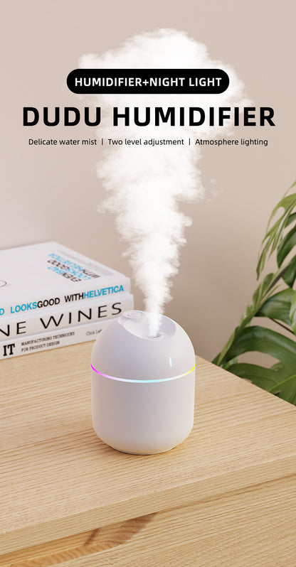 270ML Air Humidifier Cool Mist Aroma Diffuser LED Night Light  power-off protect USB Humidificador For Home Office