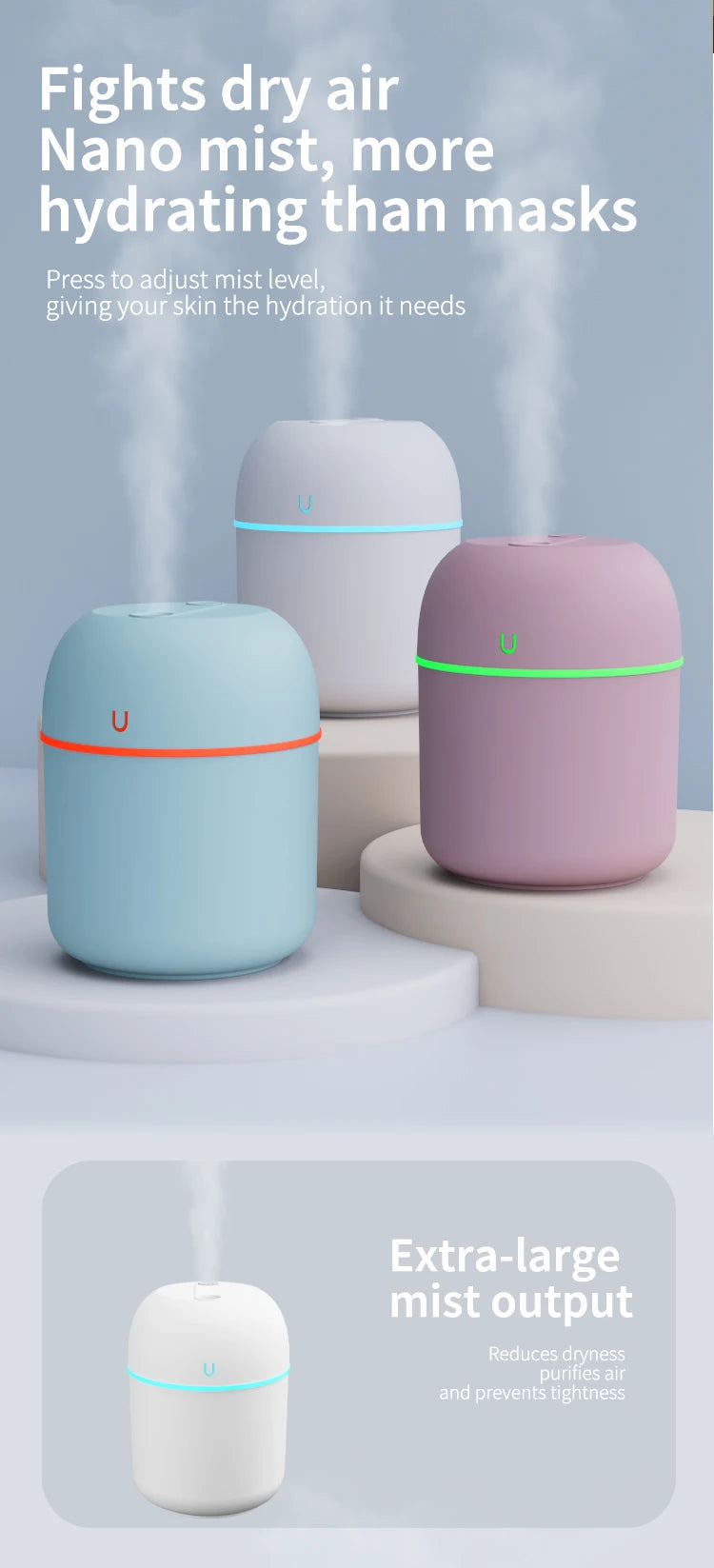 USB air humidifier Mini fog household small desktop humidifier Intelligent car aromatreatment machine